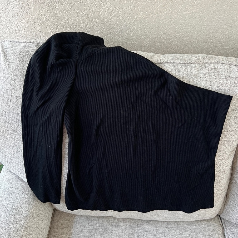 Black One Shoulder Blouse